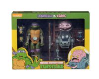 NECA TMNT Teenage Mutant Ninja Turtles Donatello Vs Krang Cartoon 2 Pack