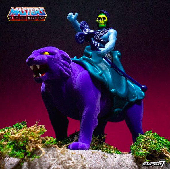 Skeletor Panthor Masters Of The Universe MotU 3 3/4 Inch ReAction Figur Super7 
