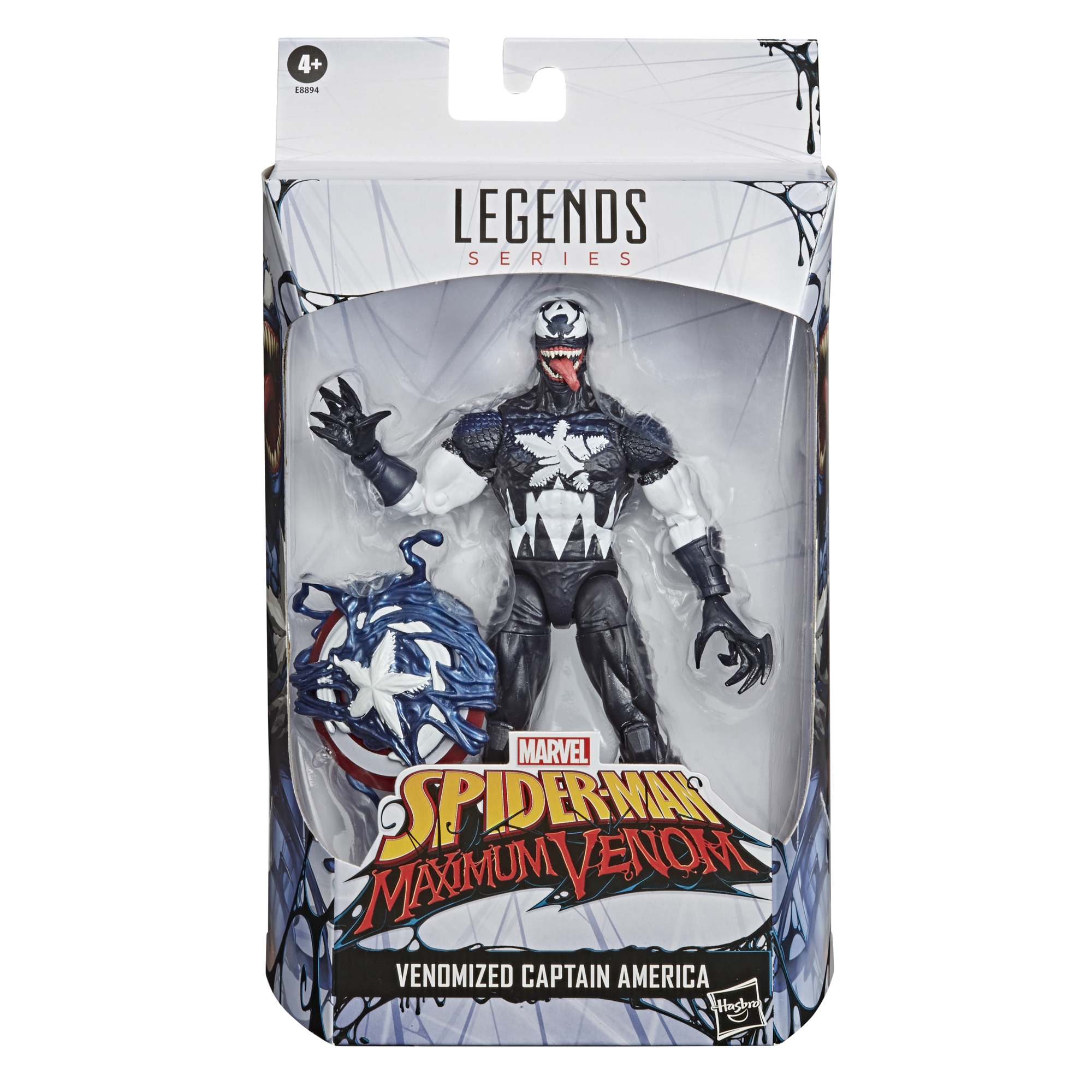 Figurine Articulée ZD Toys Captain America Venomisé - 7 Pouces (18 Cm) - Marvel Avengers - Cadeau Enfant