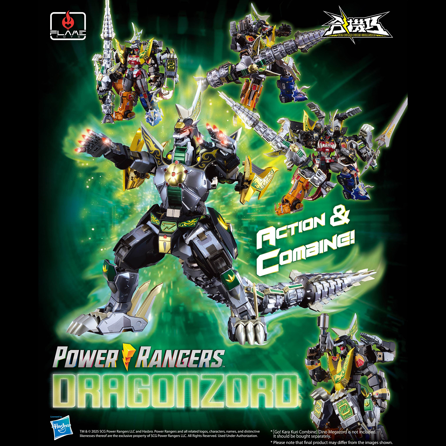 Flame Toys Power Rangers Go! Kari Kuri Dino Dragonzord – Kapow Toys
