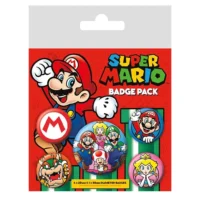Super Mario 5 Piece Badge Set