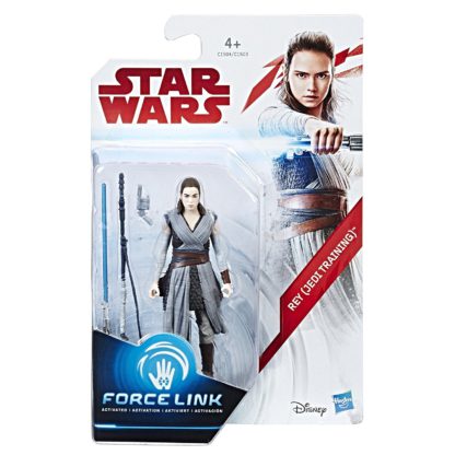 Star Wars Force Link 3.75 Inch Rey Jedi Training ( The Last Jedi ) -0