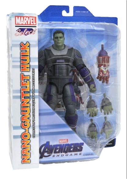 Marvel Select Avengers Endgame Team Suit Hulk and Nano Guantlet -0