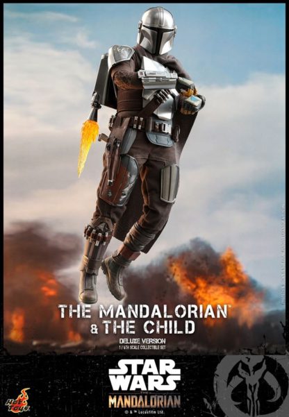 Hot Toys The Mandalorian ( Beskar Armour ) and The Child Deluxe 1/6 Figure Set-24403