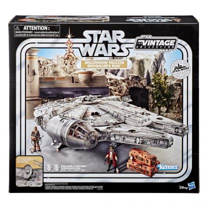 Star Wars Vintage Collection Galaxy's Edge Millennium Falcon Vehicle with Hondo and Chewie