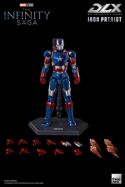Avengers: Infinity Saga DLX Iron Patriot 1/12 Scale Figure by Threezero
