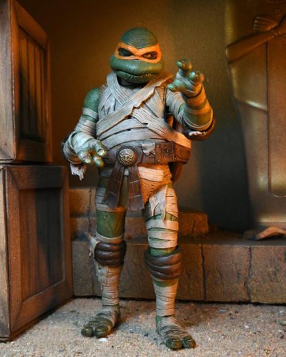 NECA TMNT X Universal Monsters Leonardo as Michelangelo as the Mummy Action Figure