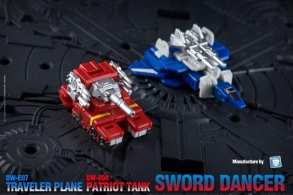 Dr. Wu Sword Dancer DW-E07 Traveler Plane & DW-E08 Patriot Tank Set of 2 Pack (Red & Blue)