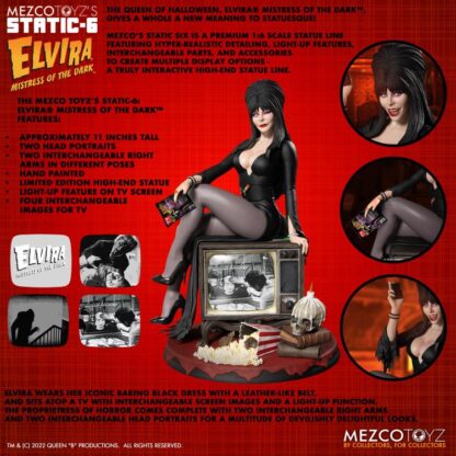 Elvira: Mistress of the Dark Static-6 Elvira 1/6 Scale Statue - Mezco Static 6