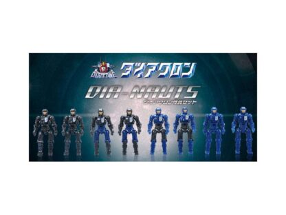 Diaclone Reboot DA-04 Dia-Naughts ( Black and Blue ) Set of 8