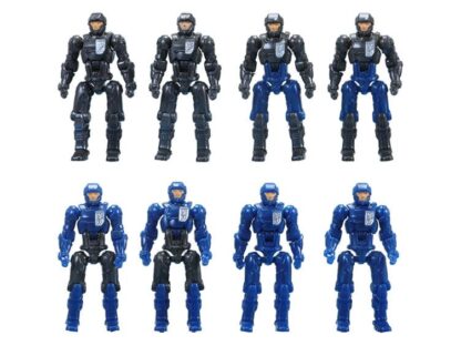 Diaclone Reboot DA-04 Dia-Naughts ( Black and Blue ) Set of 8