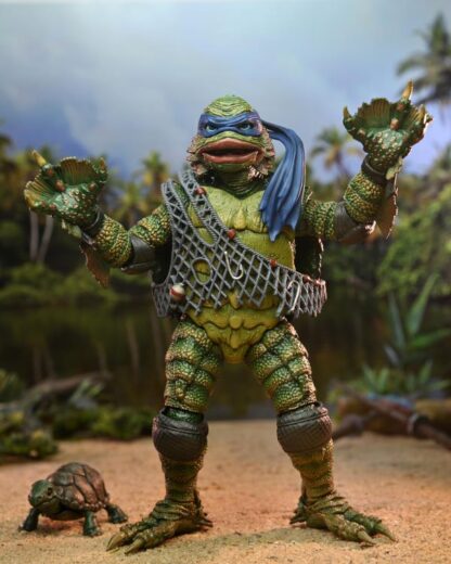 NECA TMNT X Universal Monsters Leonardo as The Creature from the Black Lagoon