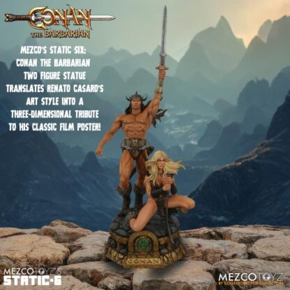 Mezco Static 6 Conan The Barbarian and Valeria Statue