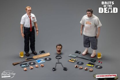 Play Craft Toys Brits of the Dead Shaun and Ed 2 Pack 1/12 Scale Figures
