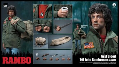 Threezero Rambo First Blood John Rambo Field Jacket SiXTH Action Figure