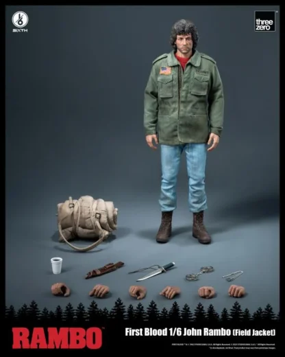 Threezero Rambo First Blood John Rambo Field Jacket SiXTH Action Figure