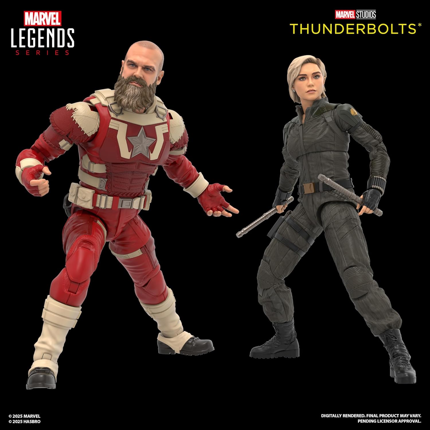 Marvel Legends Thunderbolts Crimson Guardian and Yelena Belova 1 Marvel Legends Thunderbolts 2 Pack Red Guardian and Yelena Belova