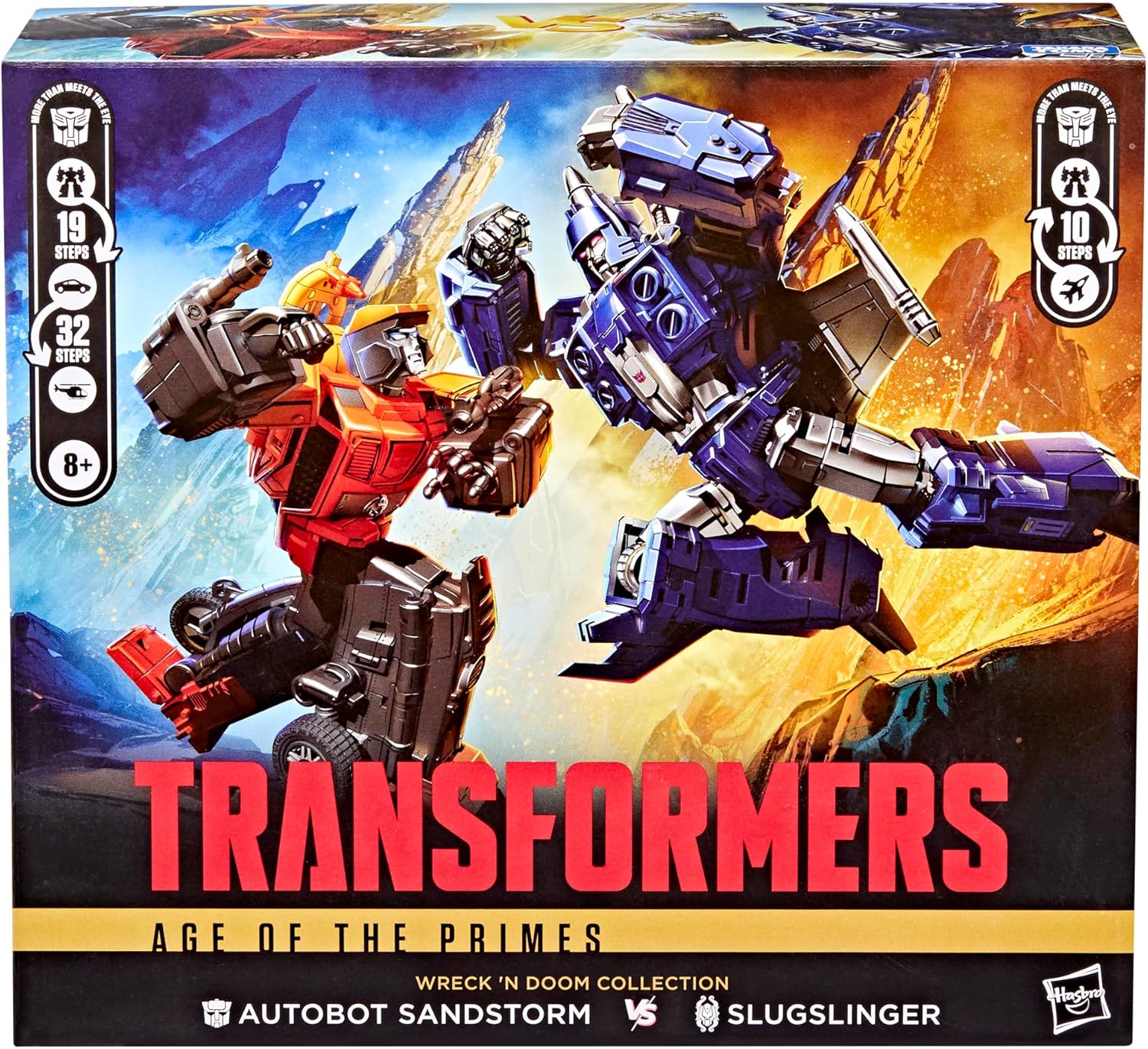 Transformers Wreck n Doom 1 Transformers Age of the Primes Wreck 'n Doom 2 Pack Sandstorm Slugslinger