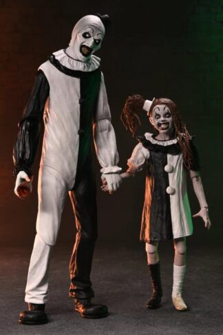 NECA Terrifier 2 Ultimate Art the Clown & Little Pale Girl Action Figure 2 Pack