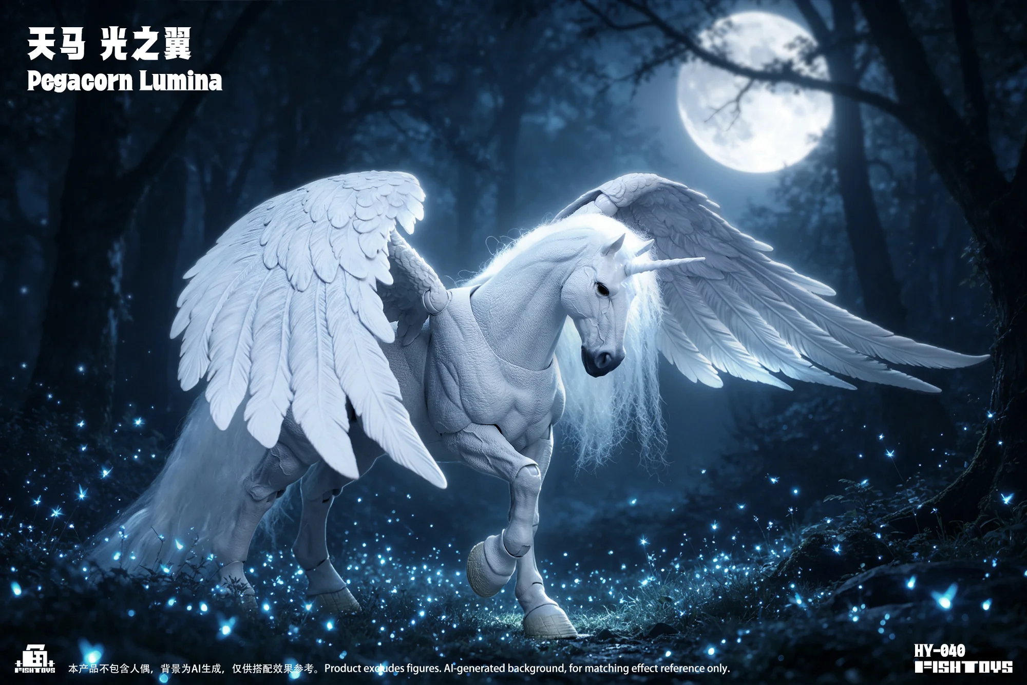 Fish Toys HY-040 Pegacorn Lumina 15 Fish Toys HY-040 Pegacorn Lumina 1/12 Scale Horse Mount