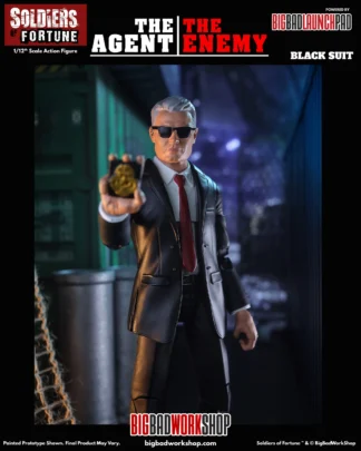 Soldiers of Fortune The Agent/The Enemy ( Black ) 1/12 Scale Action Figure